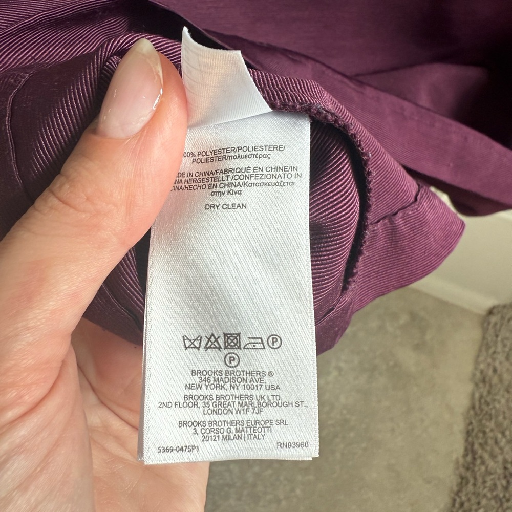 Brooks Brothers Deep Purple Short Sleeve Blouse - Picture 6 of 7